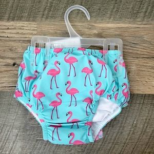Hudson Baby: Blue Flamingo Swim Diaper Set